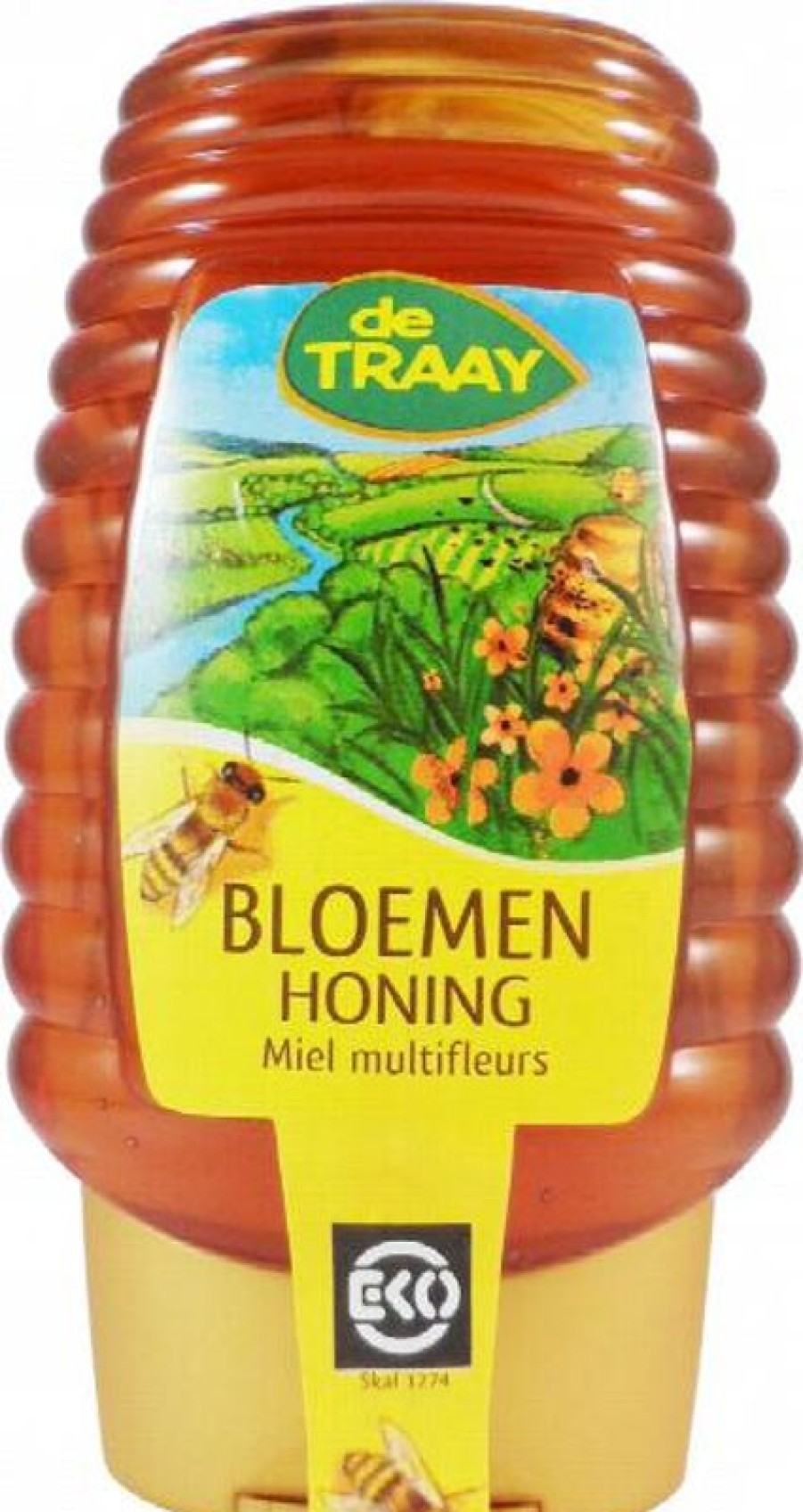 TRAAY Bottiglia da spremere De Traay Honey Flowers 365 grammi | Miele