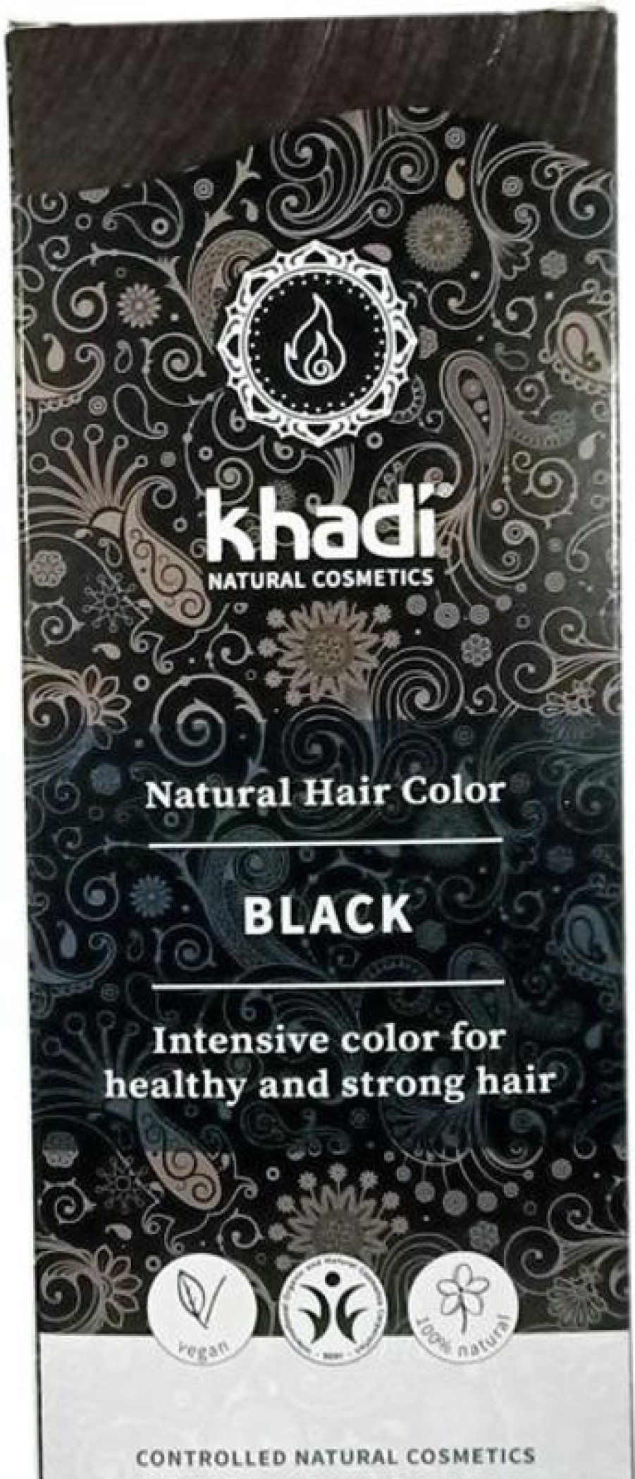 KHADI Tinta Naturale Nera 100 Grammi | Colorazione dei capelli