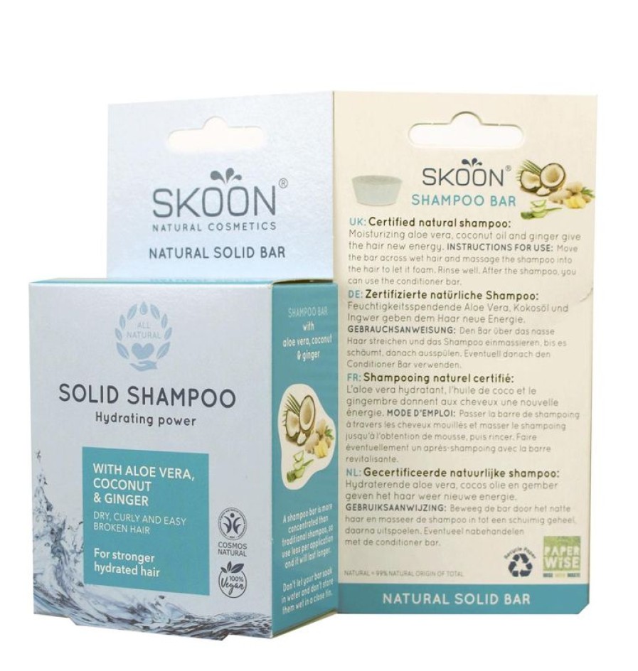 SKOON Shampoo Solido Pulito Potere Idratante 90Gr | Pulizia