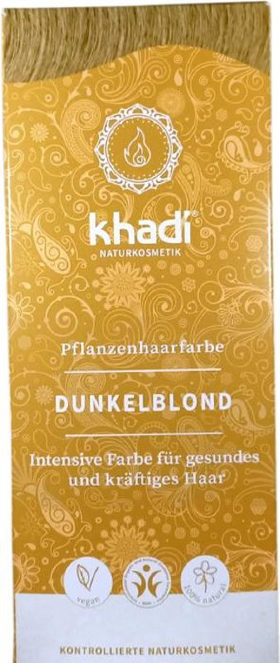 KHADI Tintura naturale Donker Blond 100 grammi | Colorazione dei capelli