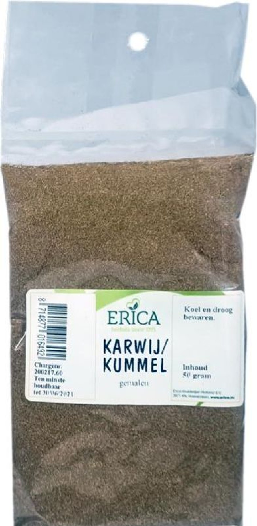 ERICA Cumino (Kummel) macinato 50 G | Sacchetti di spezie