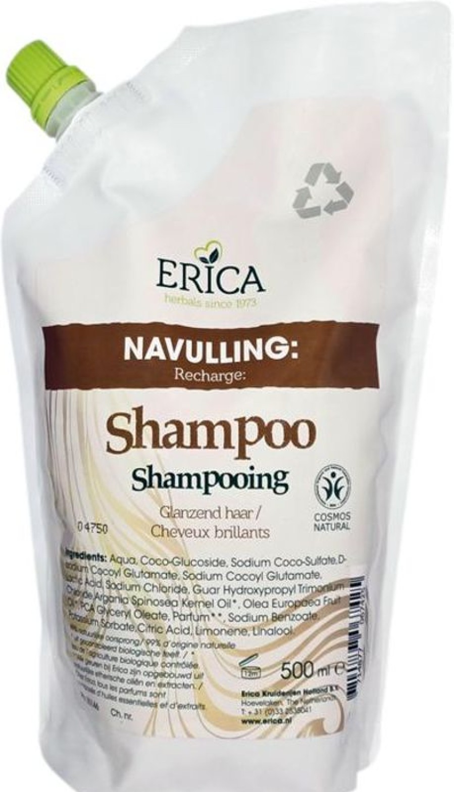 ERICA Cosmos Shampoo Capelli Lucidi Ricarica 500 ml | Shampoo