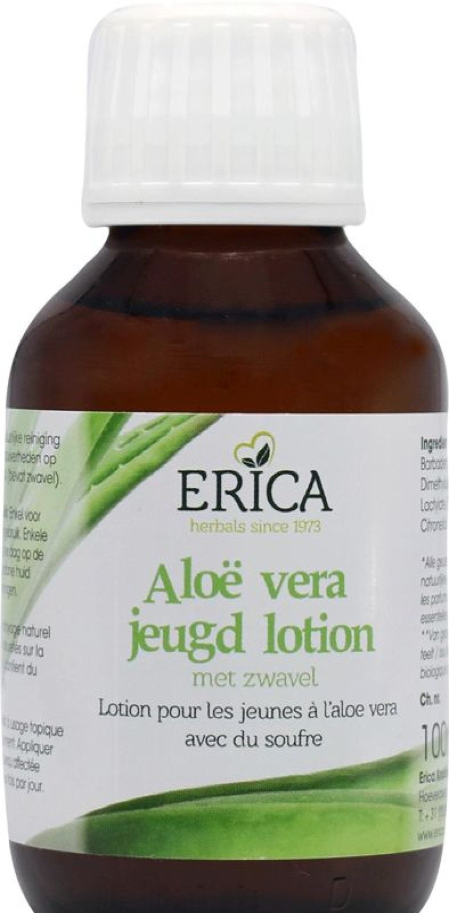 ERICA Aloe Lozione Giovinezza allo Zolfo Vetro da 100 ml | Acne