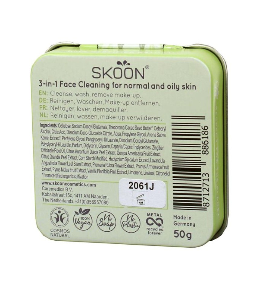 erica Skoon Detergente Viso 3In1 Normale 50Gr | Barre per il viso