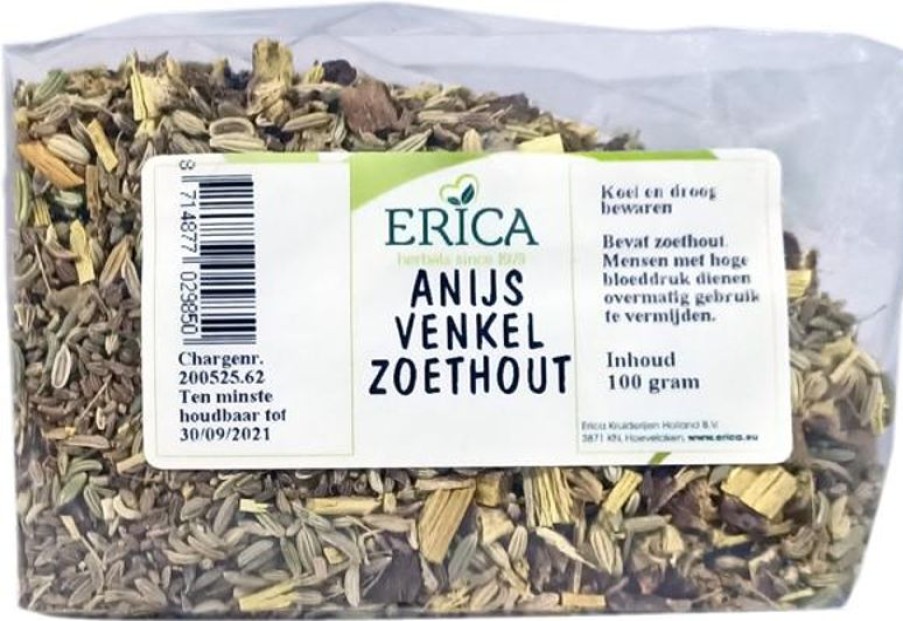 ERICA Anice Finocchio Liquirizia 100 G | Tisana mista alle erbe