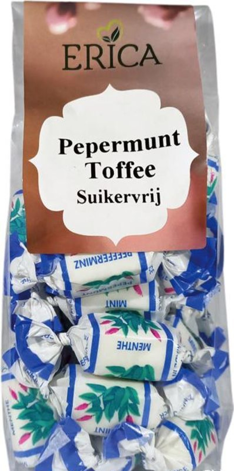 ERICA Toffee Alla Menta Piperita Z, Zucchero 150 G | Caramelle alla liquirizia