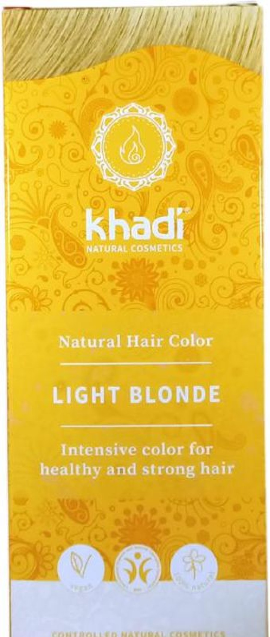 KHADI Tintura Naturale Biondo Chiaro 100 Grammi | Colorazione dei capelli