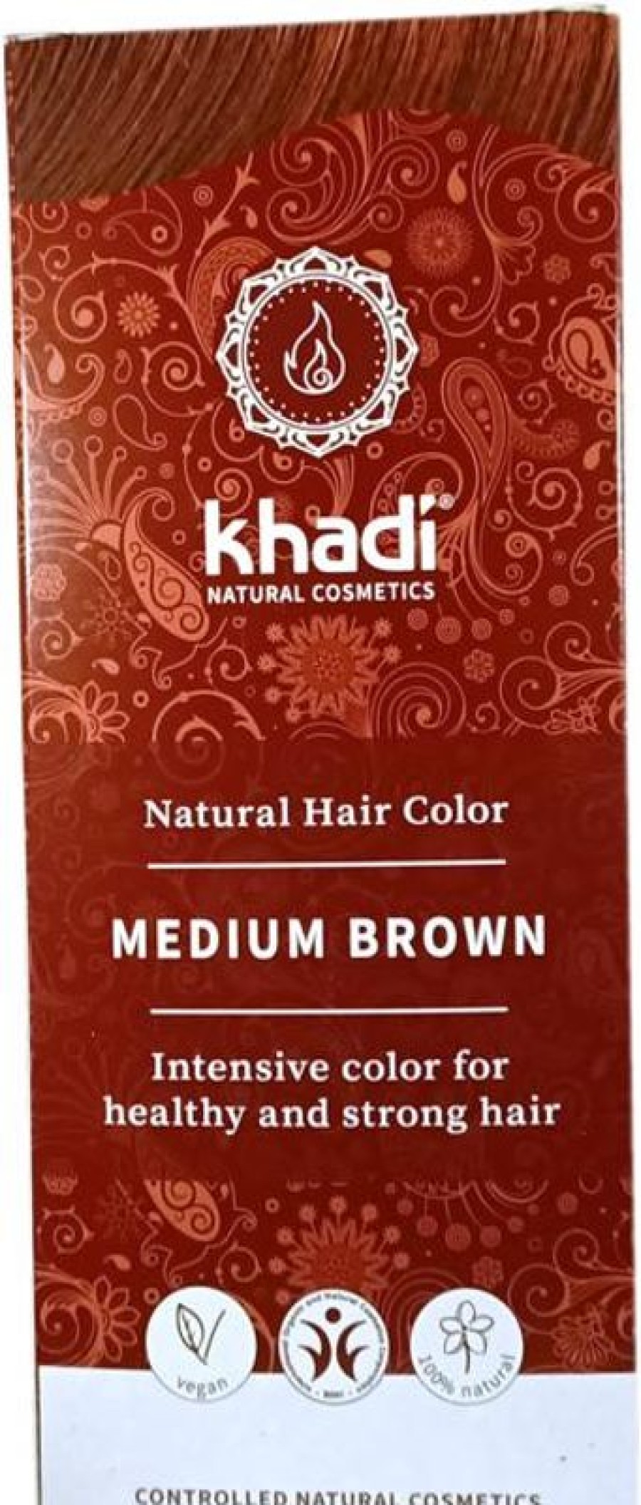 KHADI Tinta Naturale Castano Medio 100 Grammi | Colorazione dei capelli