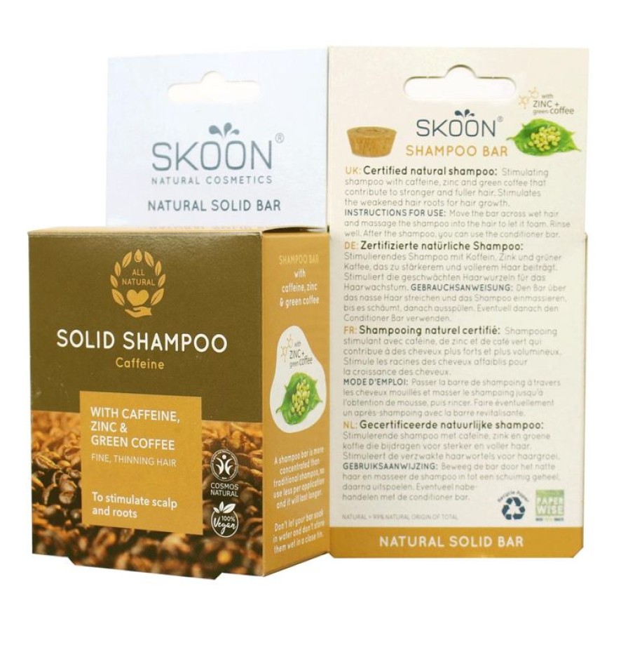 SKOON Clean Clean Shampoo solido solido Caffeina 90Gr | Trucco