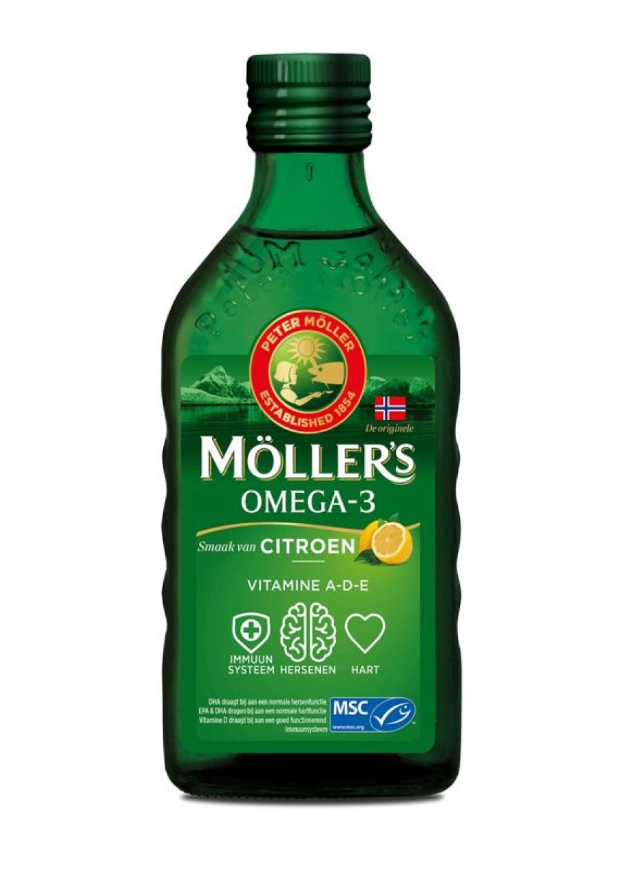 MÖLLERS Olio Di Fegato Di Merluzzo Al Limone 250 Ml | Acidi grassi Omega