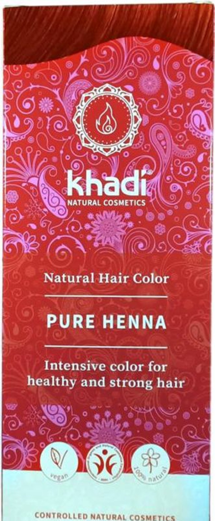 KHADI Hennè Puro Natural-Haircolor 100 Grammi | Colorazione dei capelli