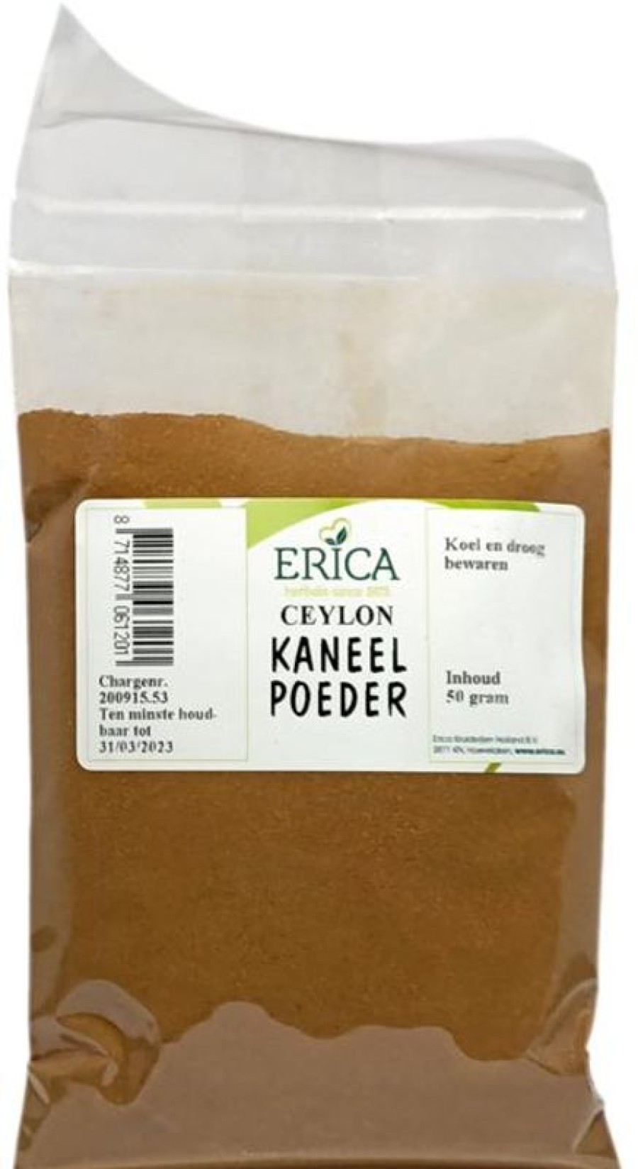 ERICA Cannella Macinata Ceylon 50 G | Sacchetti di spezie