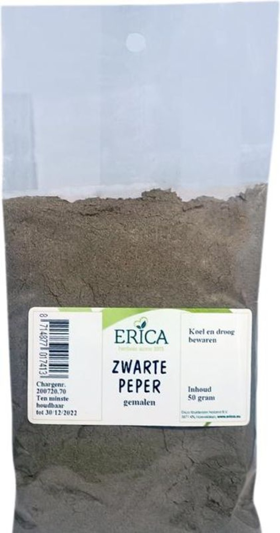 ERICA Pepe Nero Macinato 50 G | Sacchetti di spezie