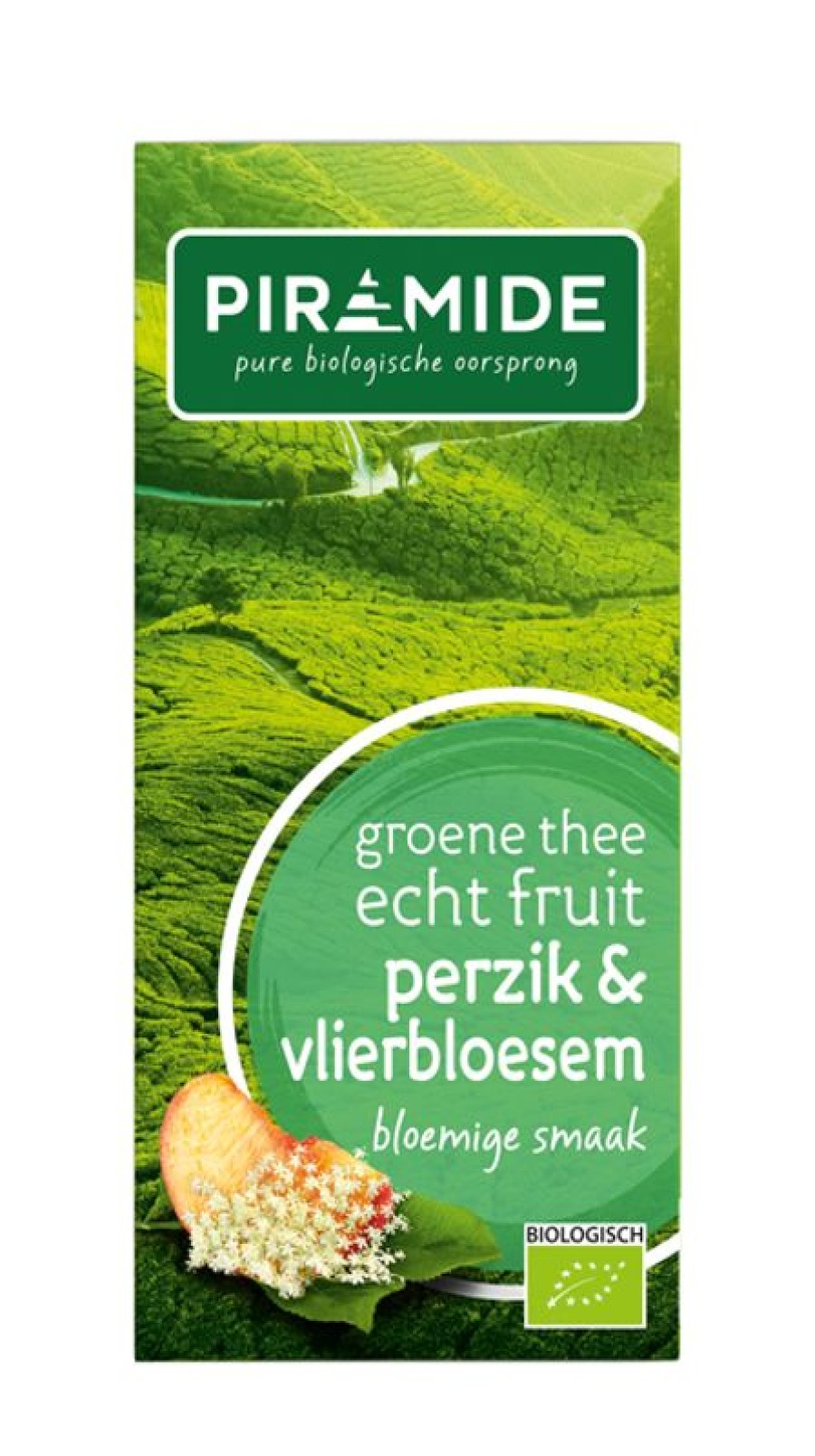 PIRAMIDE Tè Verde Pesca-Fiori di Sambuco 20 Bustine | Tè alla frutta