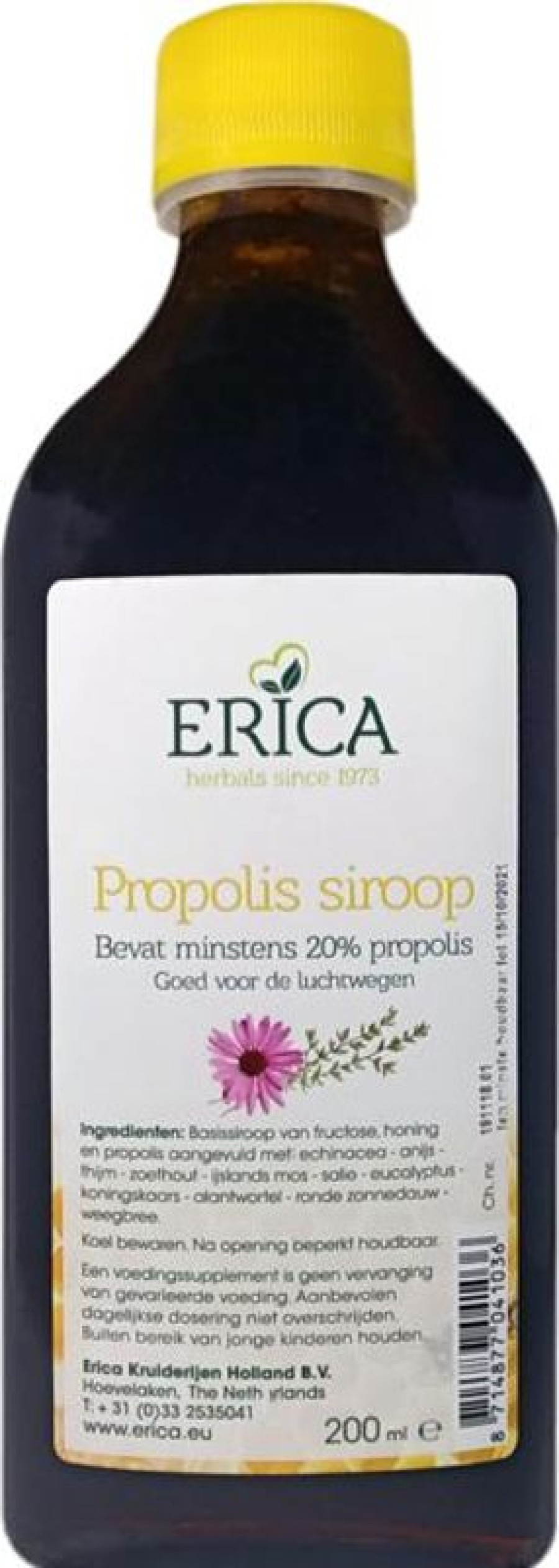 ERICA Sciroppo di Propoli Extra Forte 20% 200 Ml | Gola, naso, orecchie