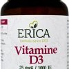 ERICA Vitamina D3 25 Mcg 100 capsule molli | Vitamina D nella E