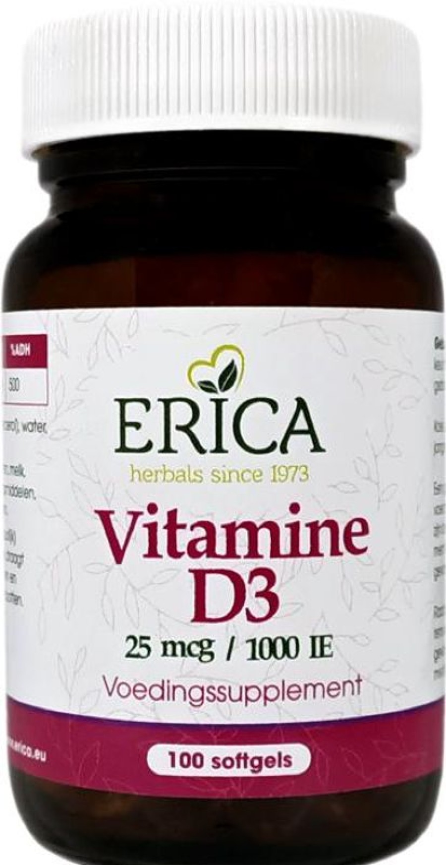 ERICA Vitamina D3 25 Mcg 100 capsule molli | Vitamina D nella E