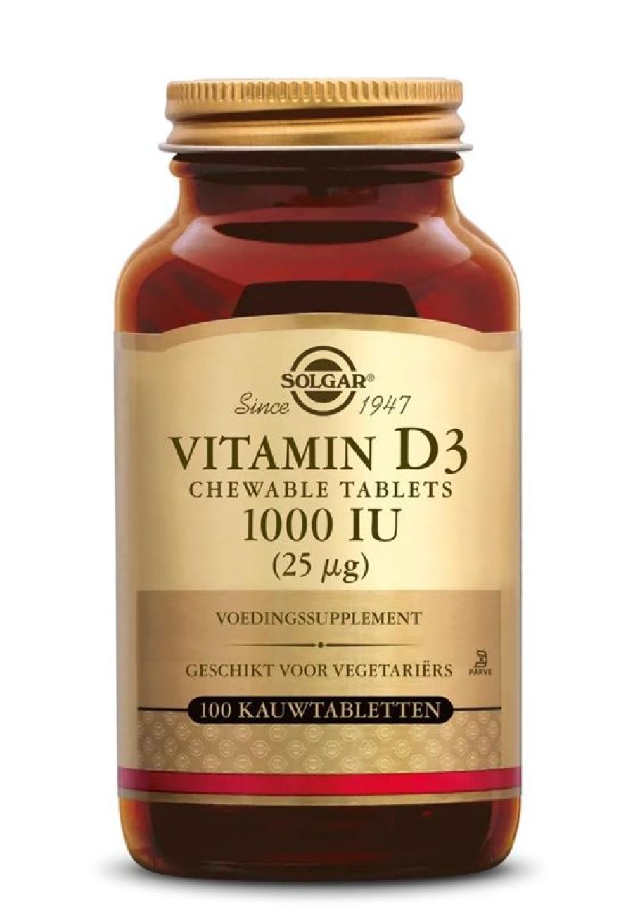 SOLGAR Solgar Vitamina D-3 25 G/1000 Iu masticabili 100 Kauta | Vitamina D ed E
