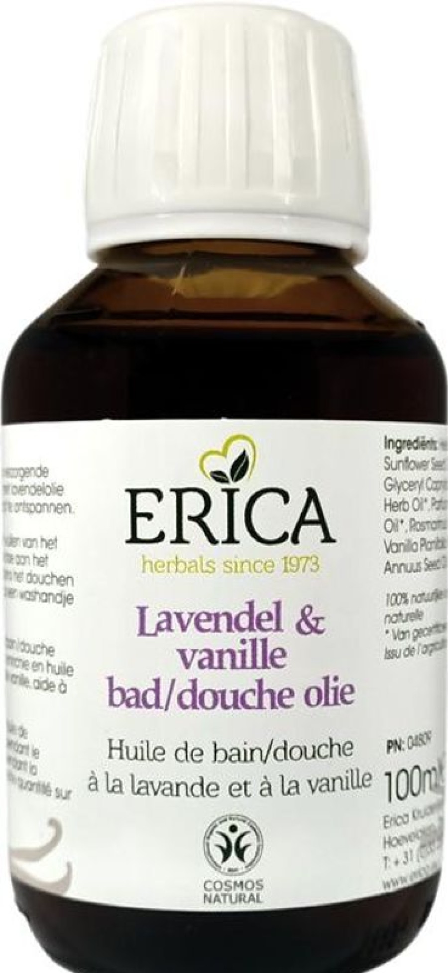 ERICA Olio Bagno/Doccia Lavanda Vaniglia 100 Ml | Olio da bagno