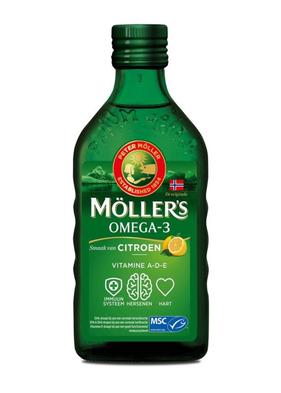 MÖLLERS Olio Di Fegato Di Merluzzo Al Limone 250 Ml | Acidi grassi Omega