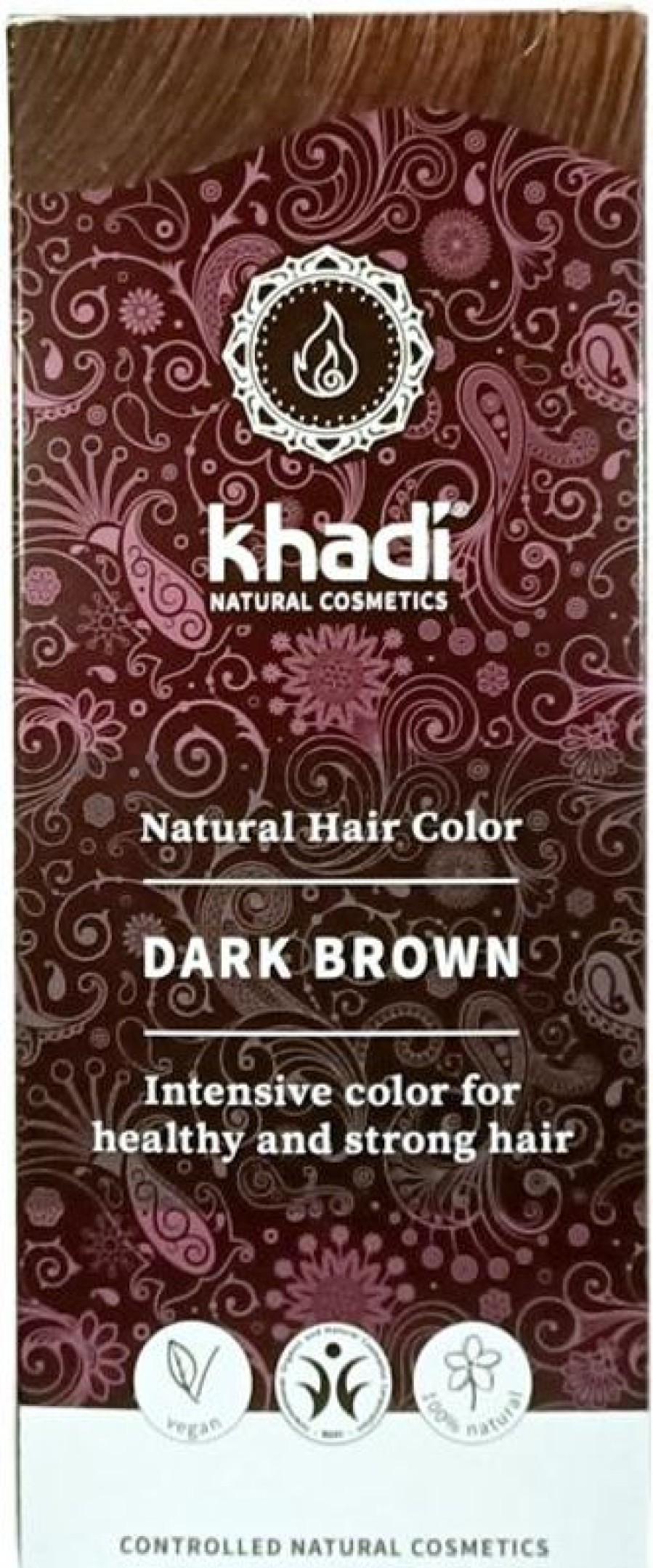 KHADI Tinta Naturale Castano Scuro 100 Grammi | Colorazione dei capelli