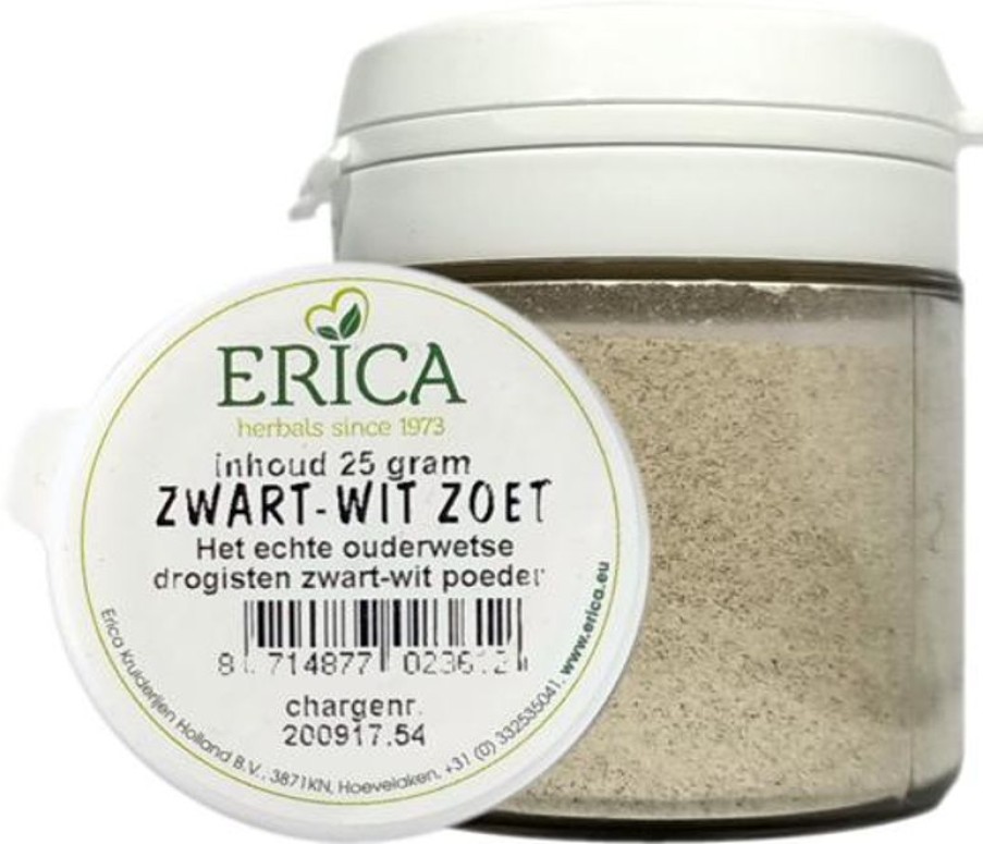 ERICA Nero Bianco Dolce 30 G | Caramelle alla liquirizia