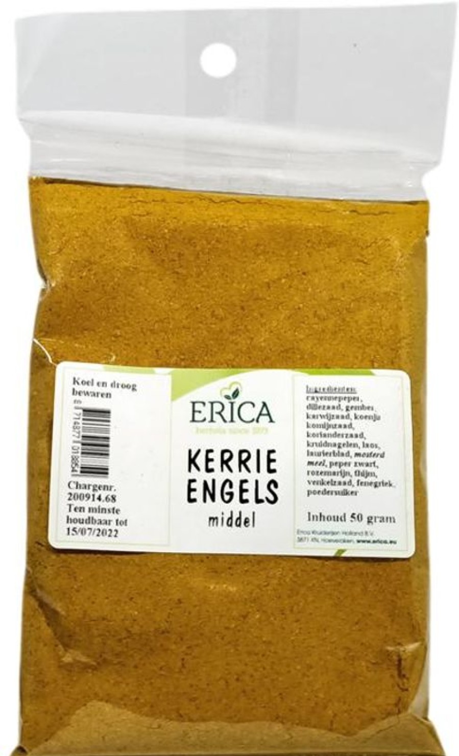 ERICA Curry inglese 50 G | Sacchetti di spezie