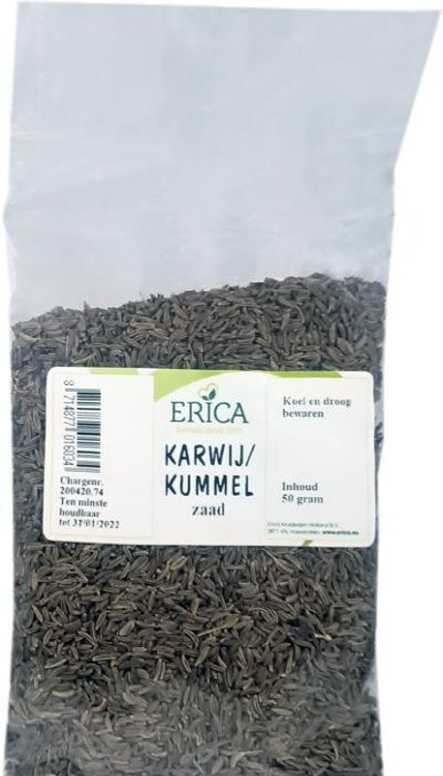 ERICA Semi di cumino (Kummel) 50 G | Sacchetti di spezie
