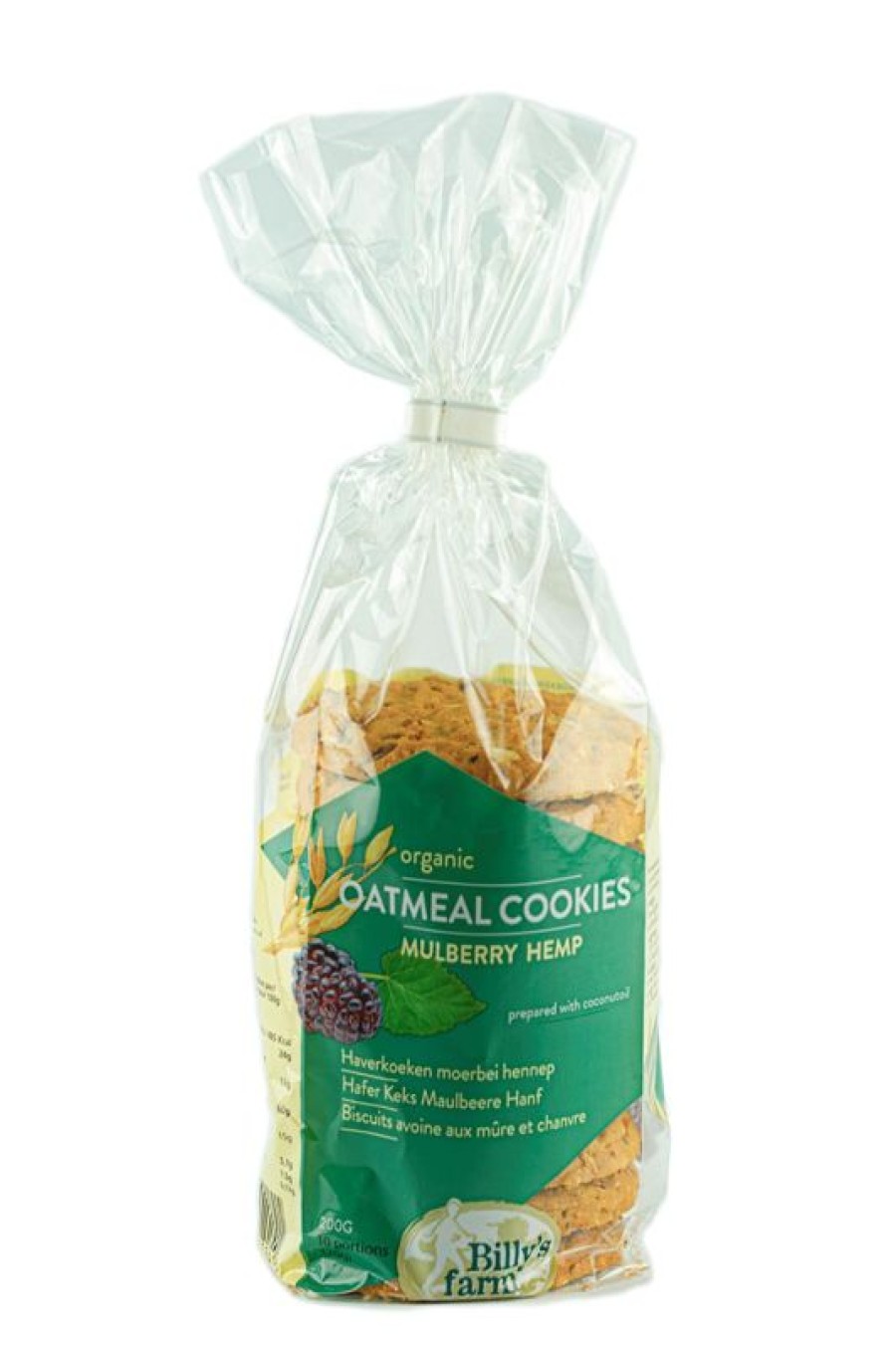 BILLYS FARM Oatcakes Gelso-Canapa 200 Grammi | Biscotti