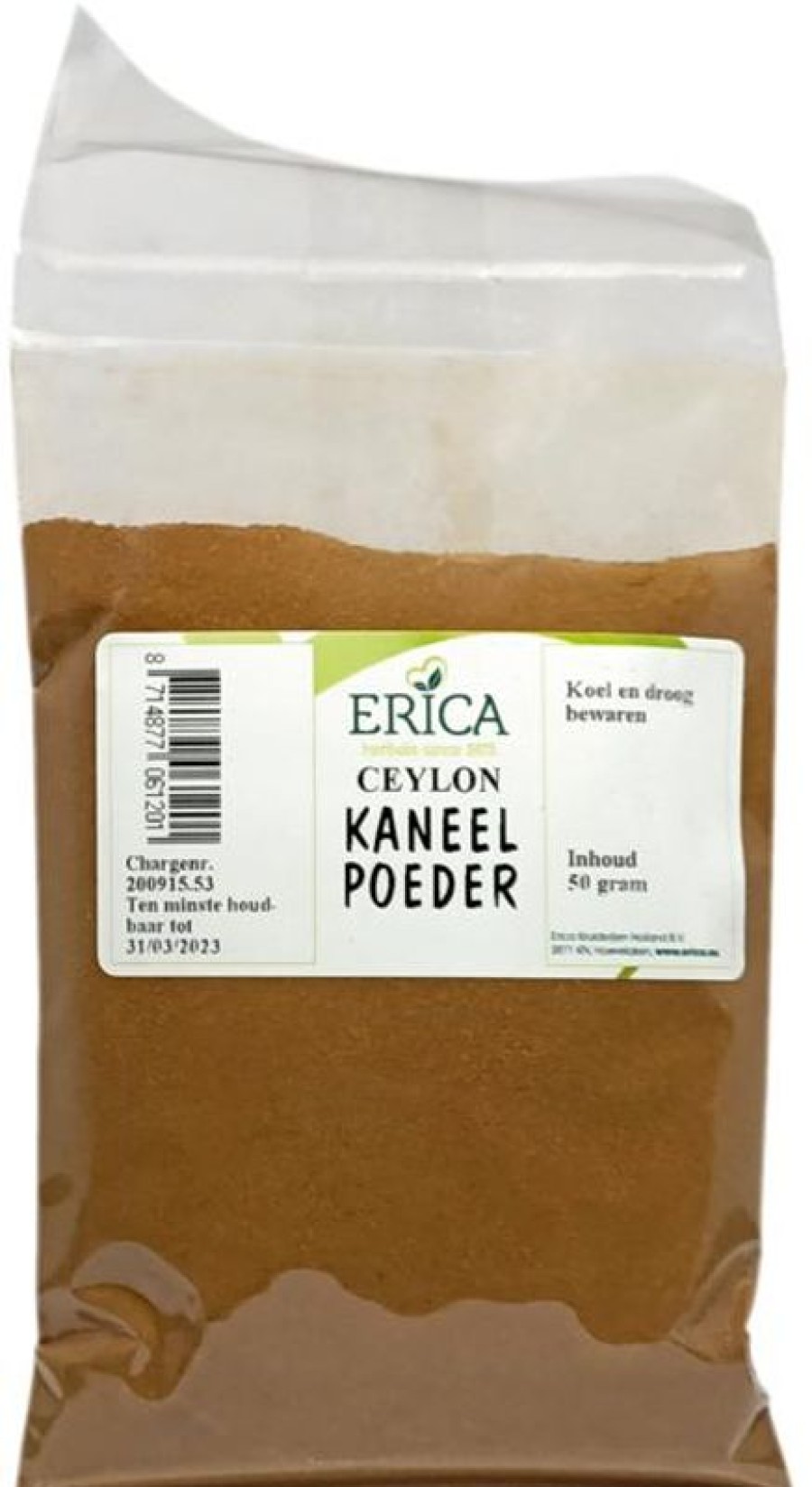 ERICA Cannella Macinata Ceylon 50 G | Sacchetti di spezie