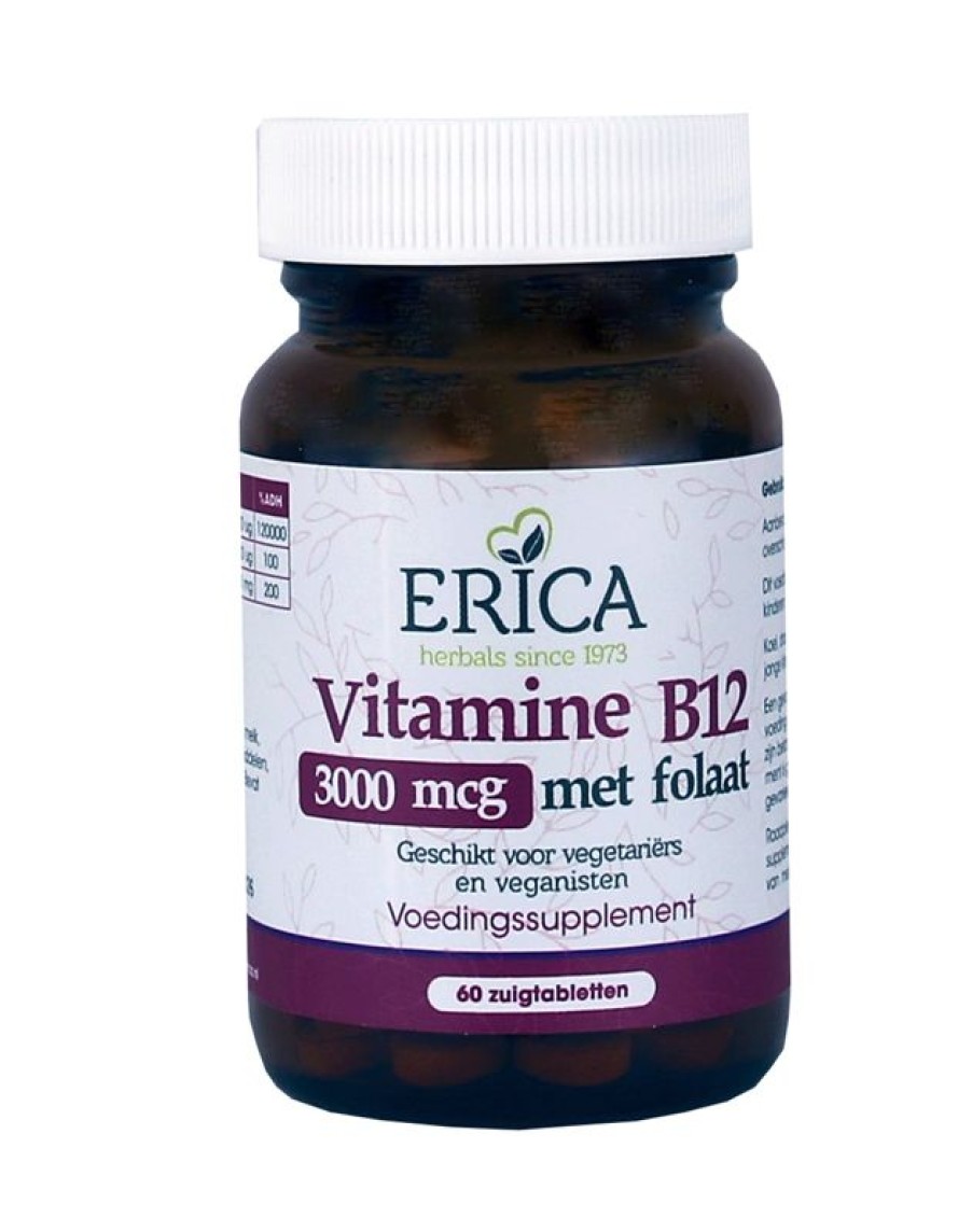 ERICA Vitamina B12 3000 Mcg Metile con Folato 60 Tbl | Vitamina B