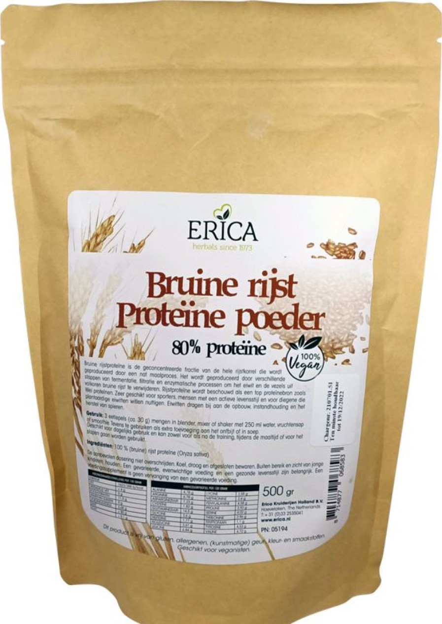 ERICA Polvere di proteine del riso integrale 500 g | Nutrizione vegana