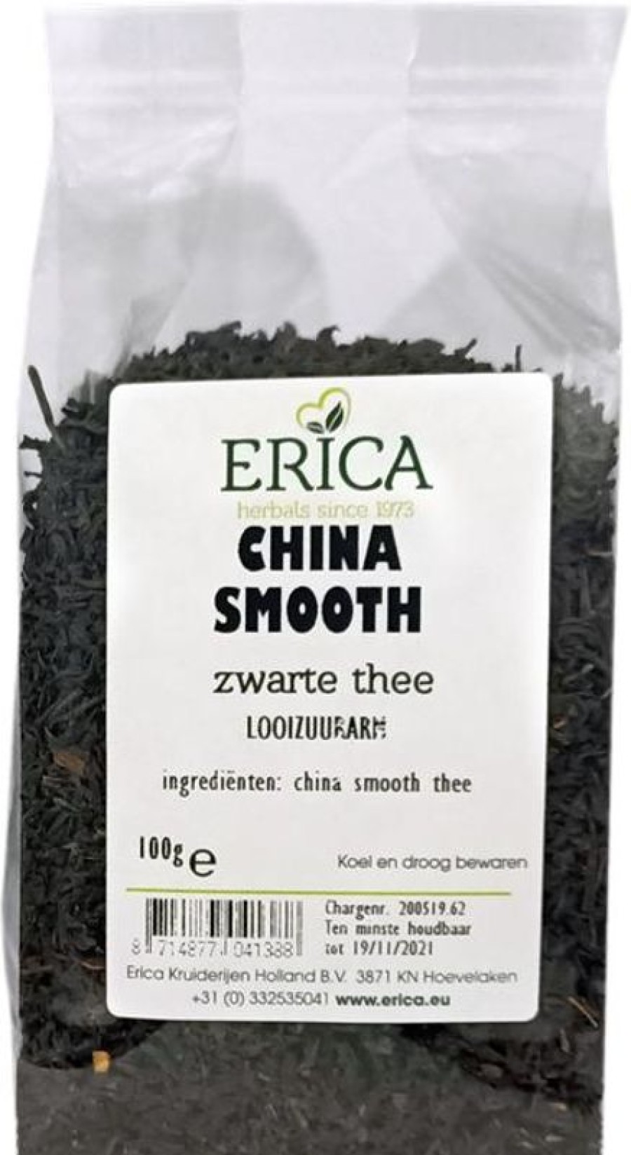 ERICA Cina liscia (a basso contenuto di acido tannico) 100 G | Tè nero